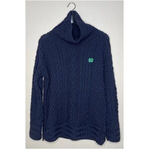 Caraig Donn Cowl Neck, Irish Pullover Wool Sweater M